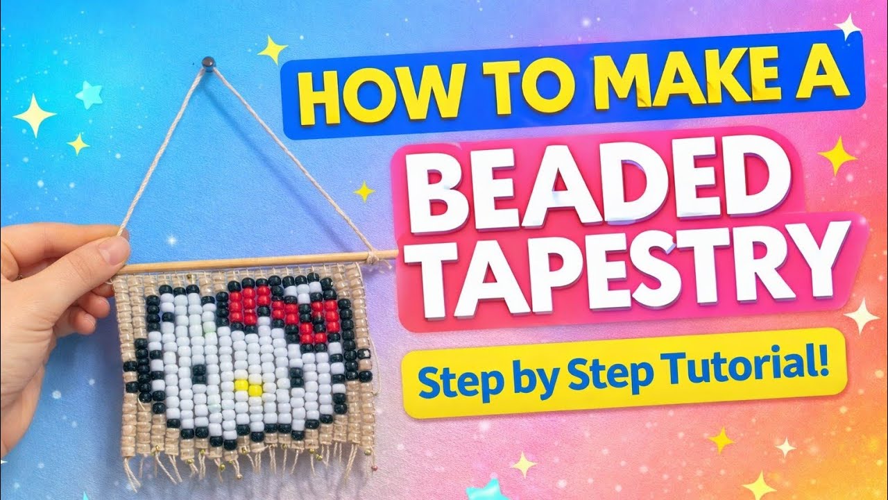 Diy Hello kitty beaded tapestry 