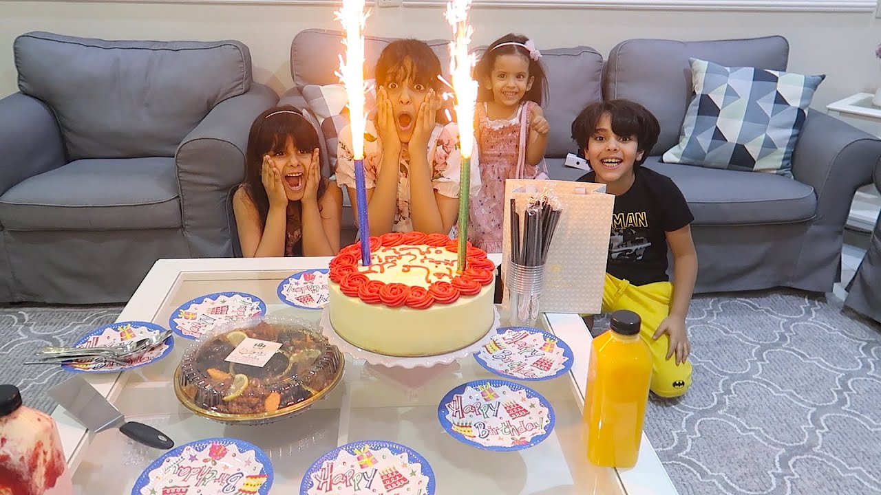كيكة عيد الميلاد سارةومقلبت كادي وجوجو!!Birthday cake sara