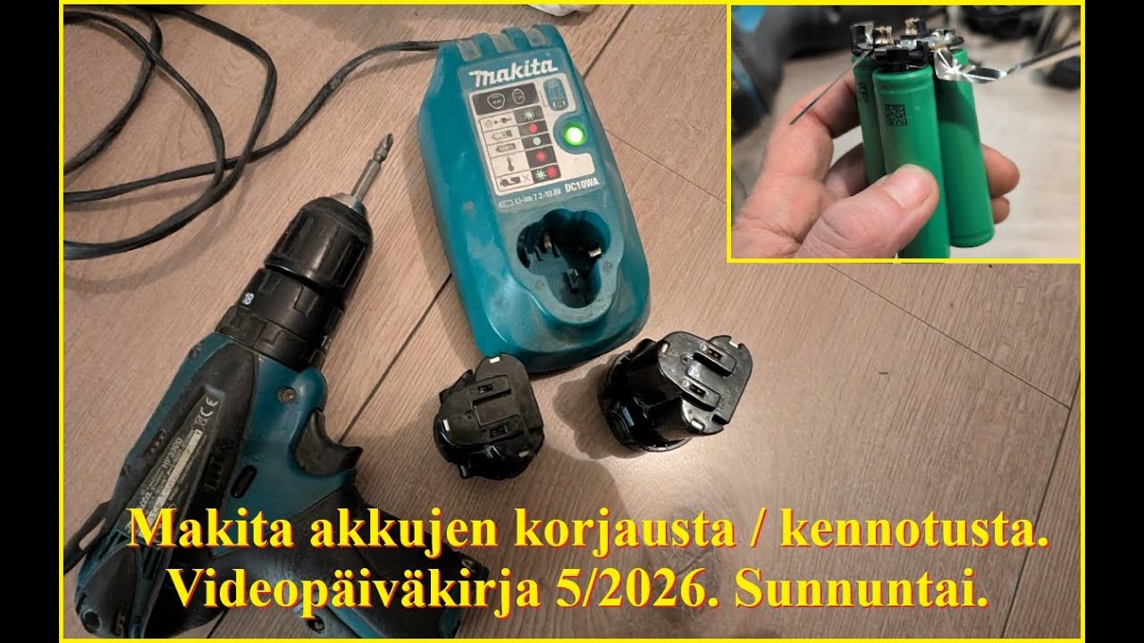 Ремонт аккумуляторов Makita / элементы. Видеодневник 5/2026. Воскресенье.