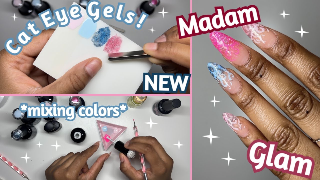 NEW Madam Glam CAT EYE Gels | Super Pretty & EASY GEL X Nails w/ MADAM GLAM