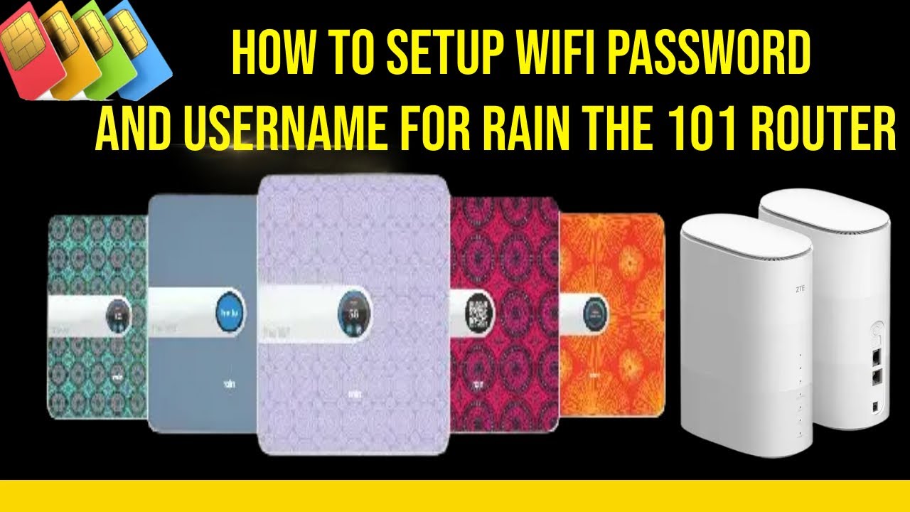How to setup wifi password and username for rain The 101 router