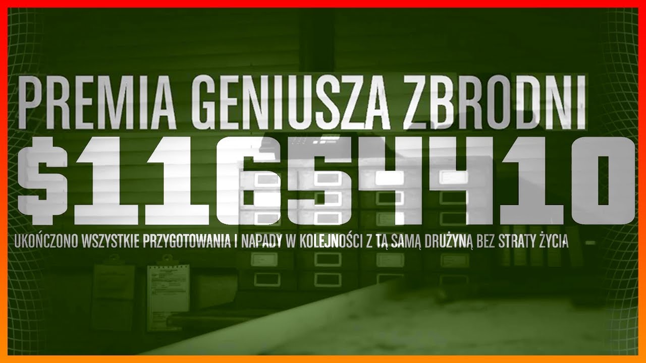 PONAD 10MLN HAJSU ZA WYZWANIE *GENIUSZ ZBRODNI* - GTA ONLINE NA 100%