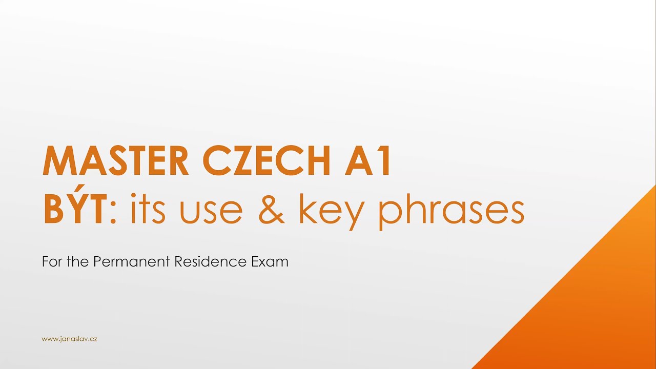 MASTER CZECH A1: B&Yacute;T (Preparation for the Permanent Residence Exam)