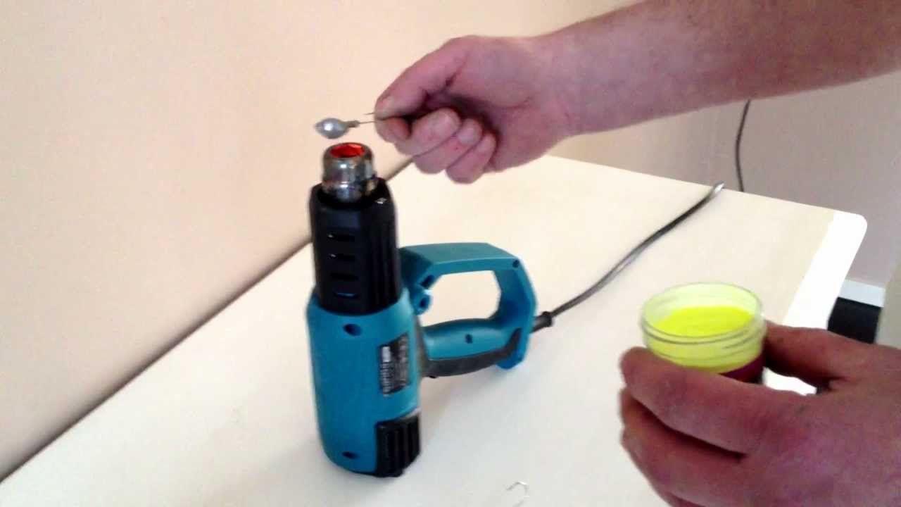 How to: poedercoaten van loodkoppen voor snoekbaars. D.m.v. De optifish Fluid-bed. Optifish.nl