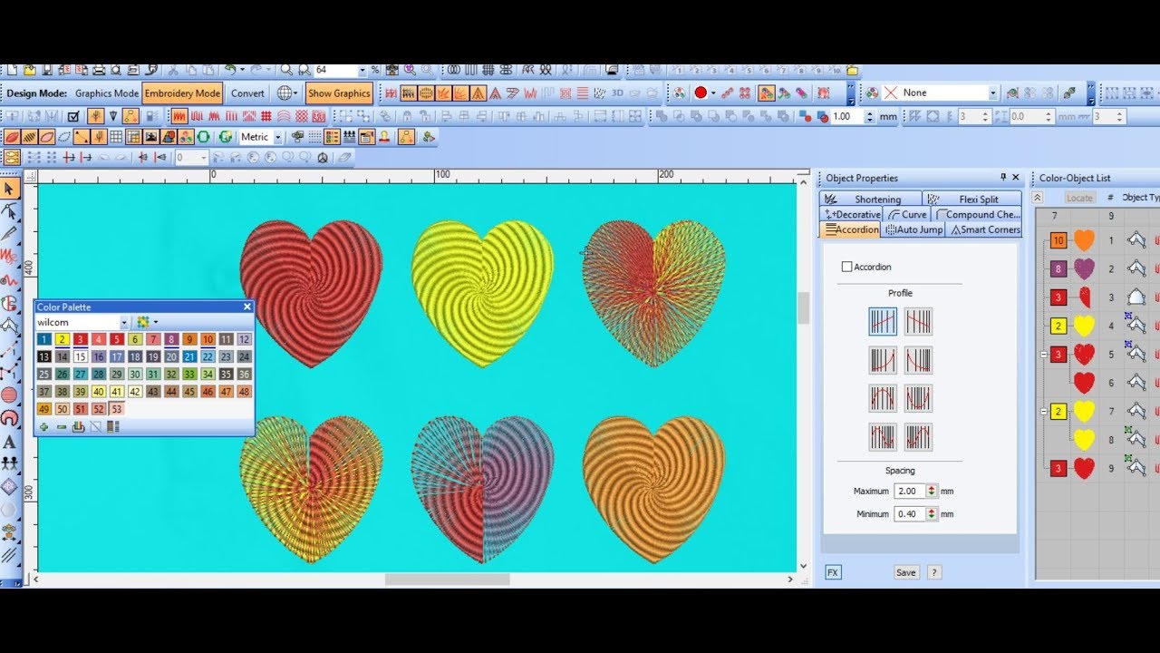 15-دورة تطريز: إعداد الألون Wılcom E2 Color Settings