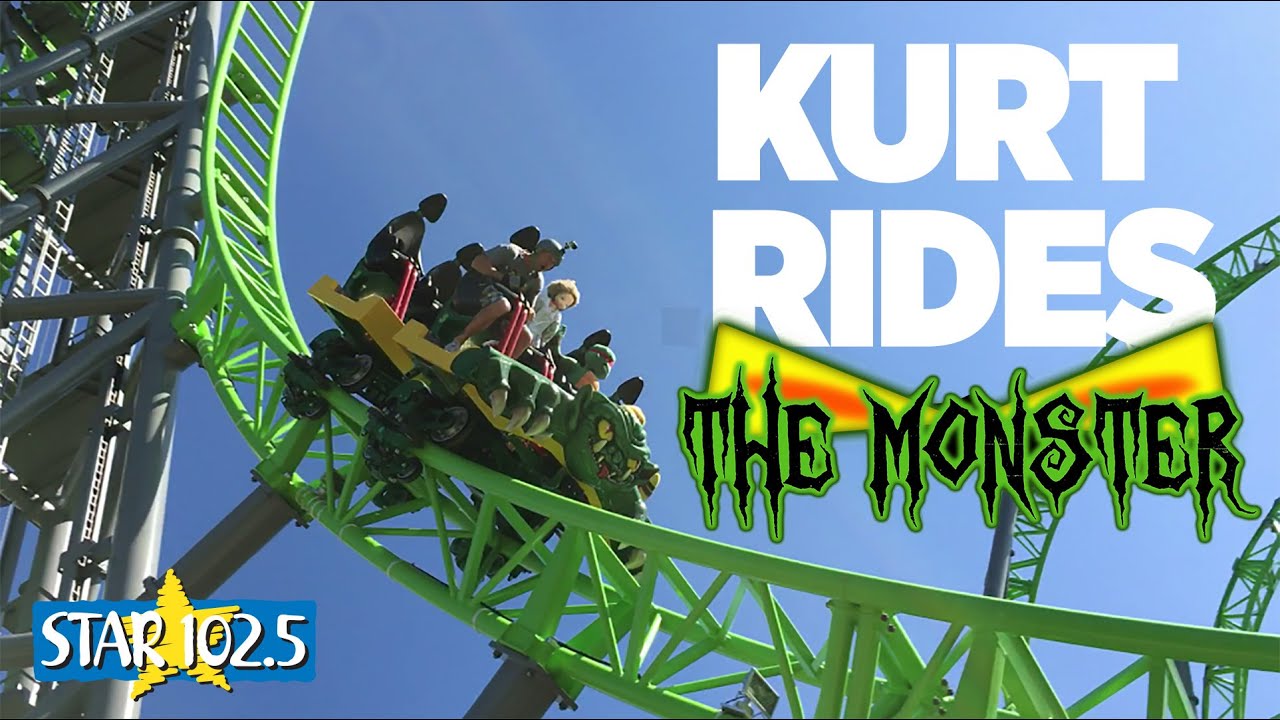 Kurt is the first to ride The Monster at Adventureland
