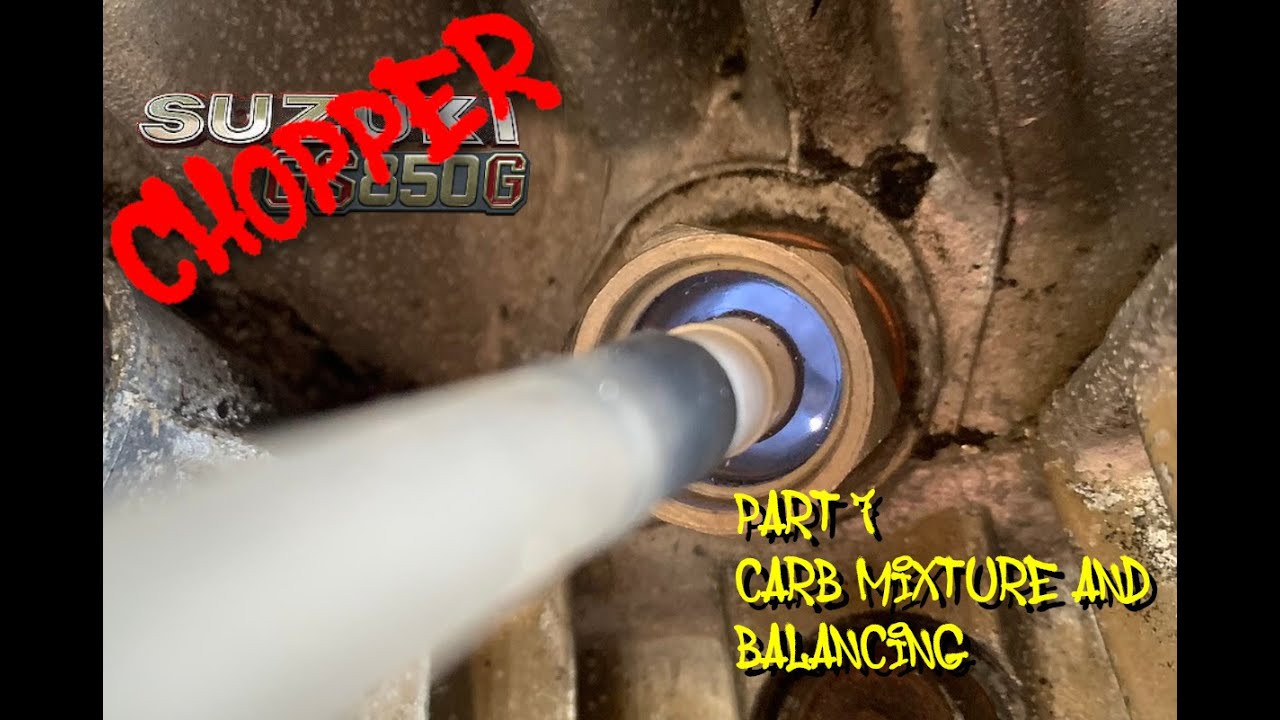 Suzuki GS850 Chop TLC Part 7 - Basic Carburettor Balancing And Mixture Colortune Mikuni BS34SS