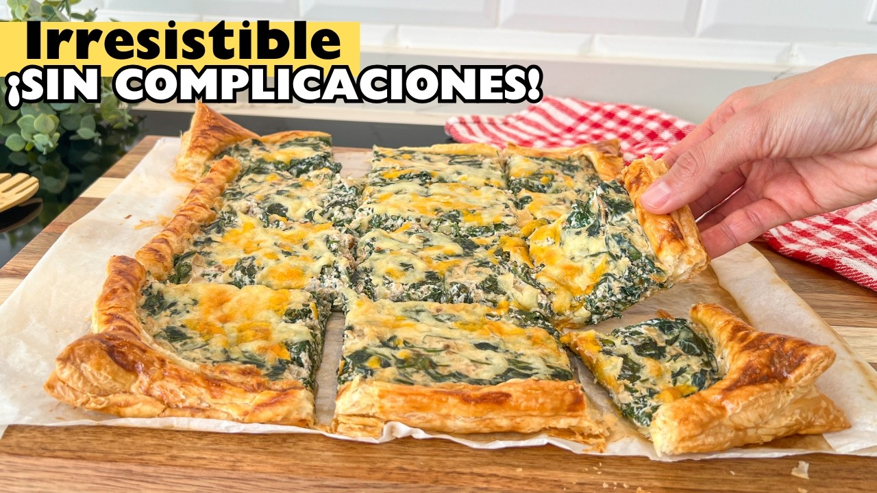 ⭐HOJALDRE DE ESPINACAS y QUESO 🌿Fácil y económico. Entrante para NAVIDAD