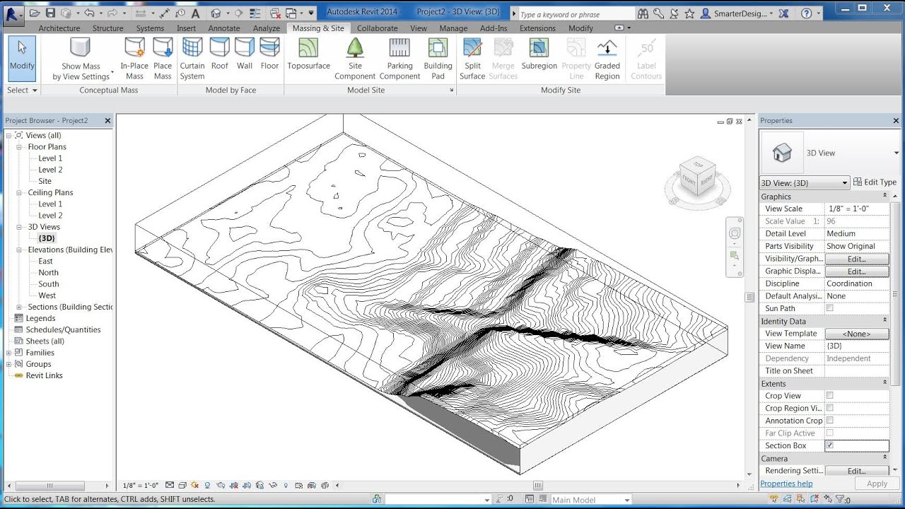 Revit Tutorials: Import 3D Site Topo Surface From Sketchup