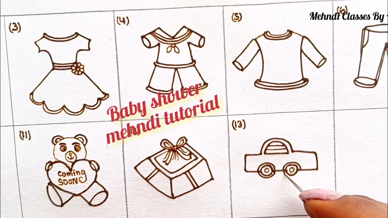 Baby shower mehndi tutorial for beginners!! Mehndi classes by angel!! Mehndi course!!