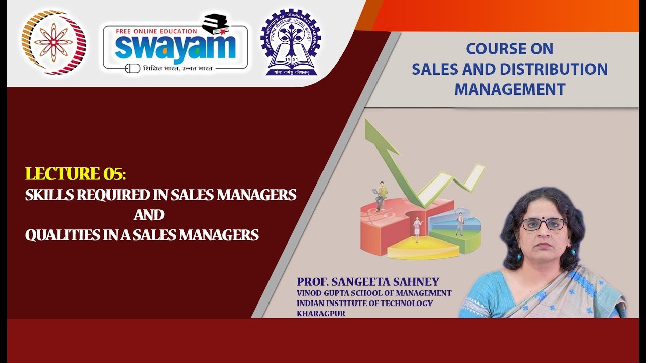 Lecture 05 : Skills required in Sales Managers and Qualities in a Sales Managers