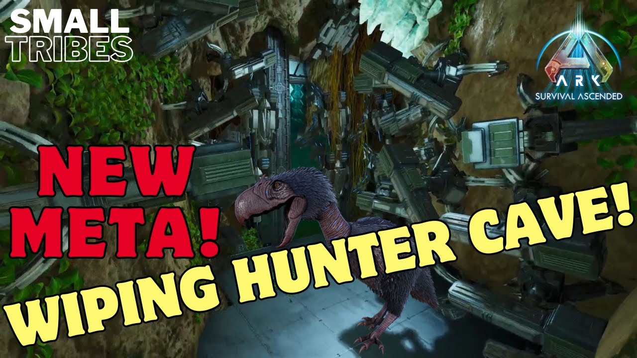Уничтожаем Пещеру Охотников с помощью этого нового мета-динозавра!! Terror Birds OP! - Ark Ascend...
