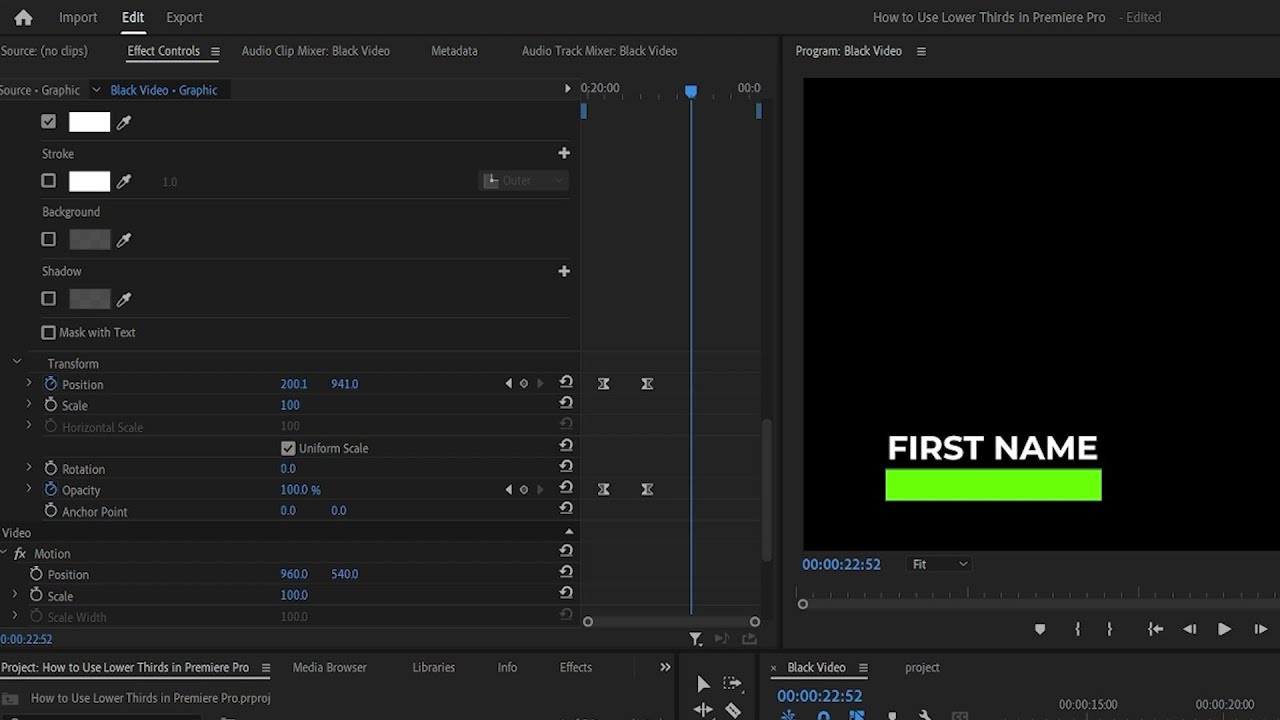 How to Use Lower Thirds in Premiere Pro Tutorial