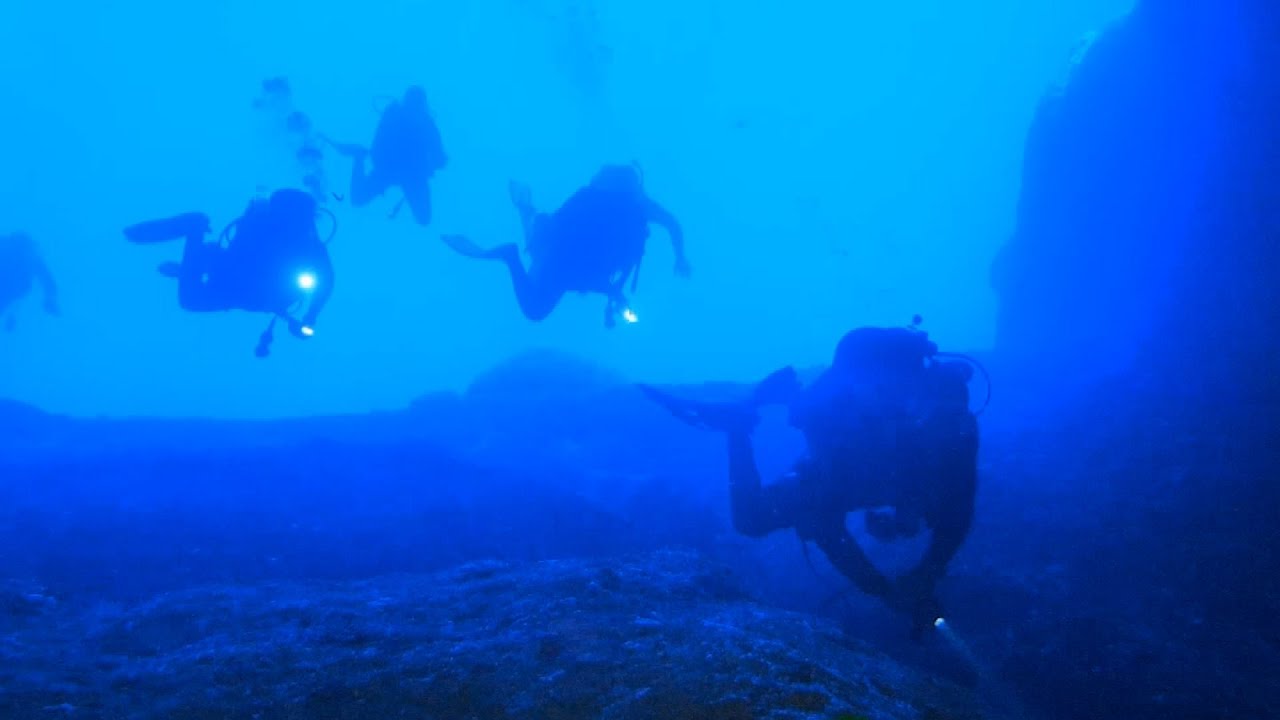 Elephant teeth & bones in a submerged cave, Souda bay, Crete