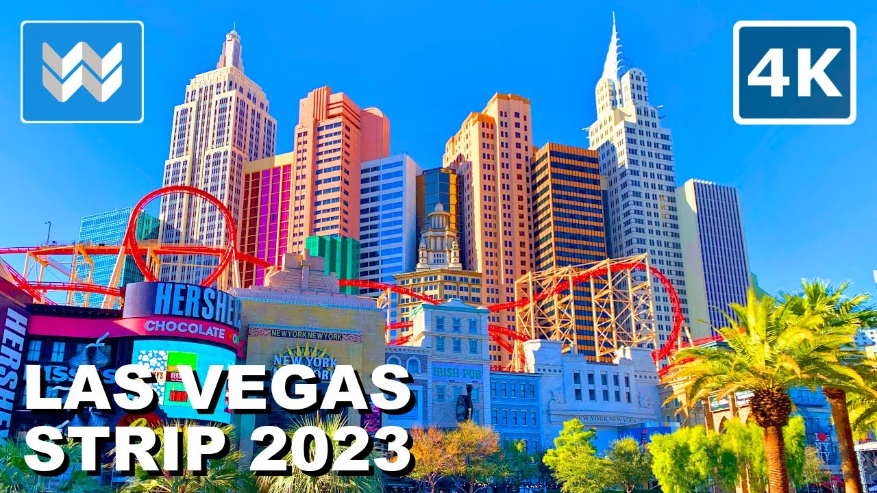 [4K] Las Vegas Strip USA Full Walking Tour & Travel Guide - 2 hours Treadmill Workout Exercise