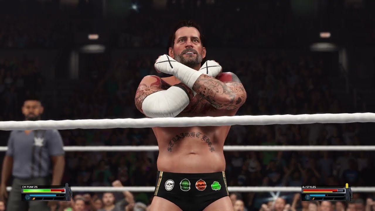 Чемпионат мира WWE RAW 2K25: CM Punk против AJ Styles - Лучший в мире против Феноменального
