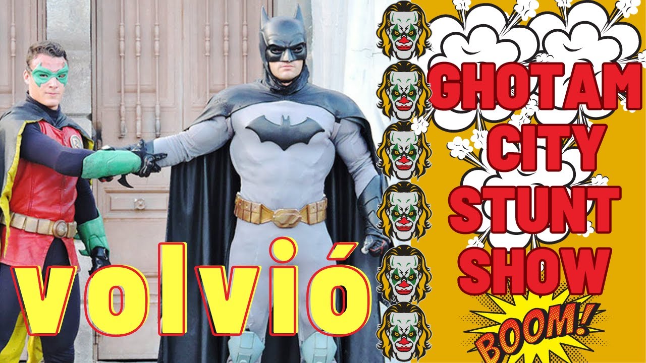 HA VUELTO GOTHAM CITY STUNT SHOW A PARQUE WARNER, -POV SHOW COMPLETO-
