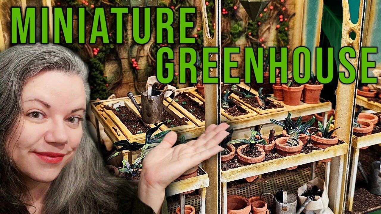 🌿I Built a MINIATURE HOGWARTS GREENHOUSE! 🪴✨