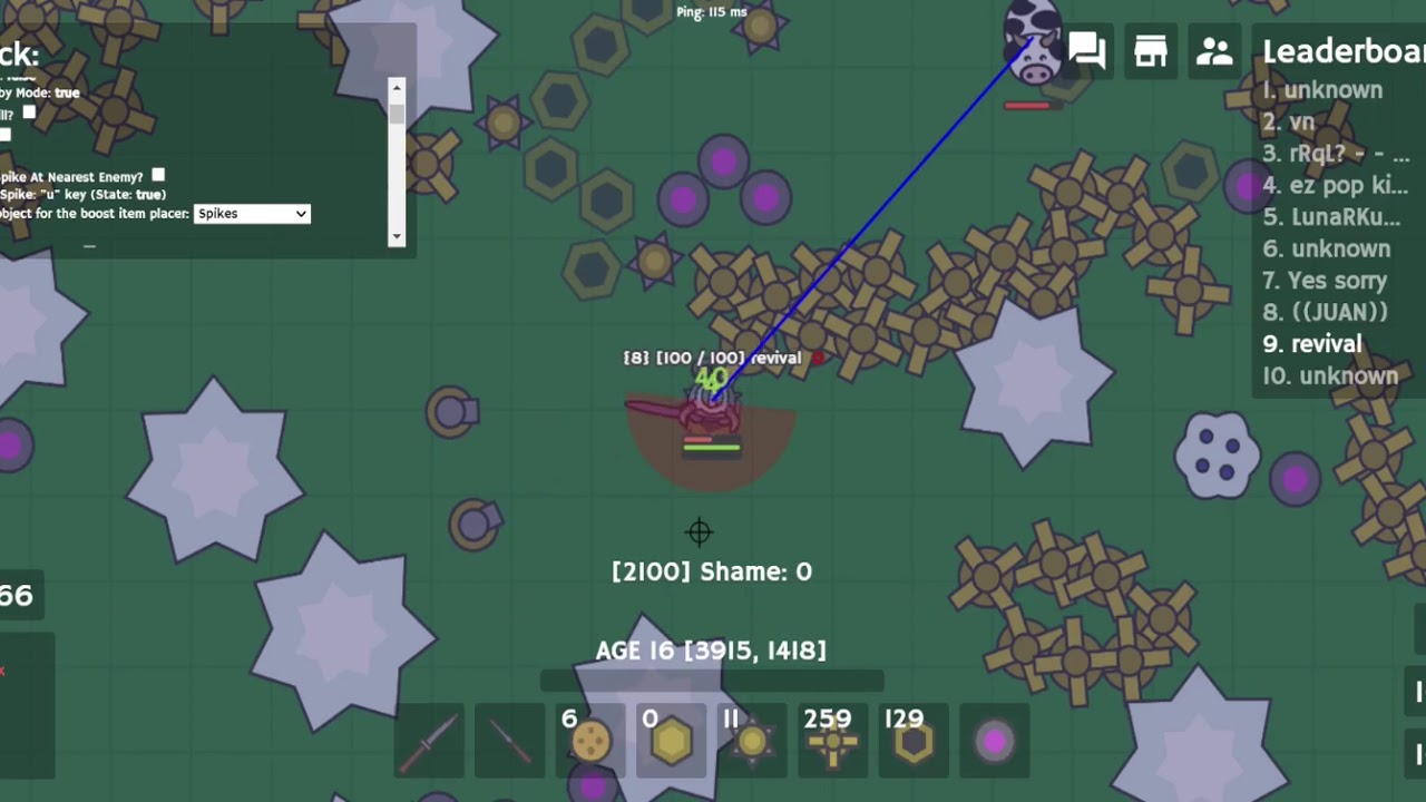 MooMoo.io: BOOST SPIKE AUTOMATIC MOVEMENT BOT! (MOOMOO.IO LEADING HACK - BOOST SPIKER BOT)