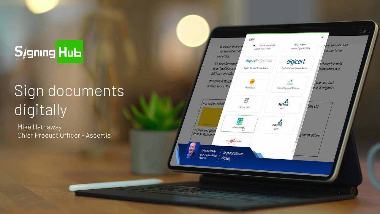 How to digitally sign documents with SigningHub using eID Easy