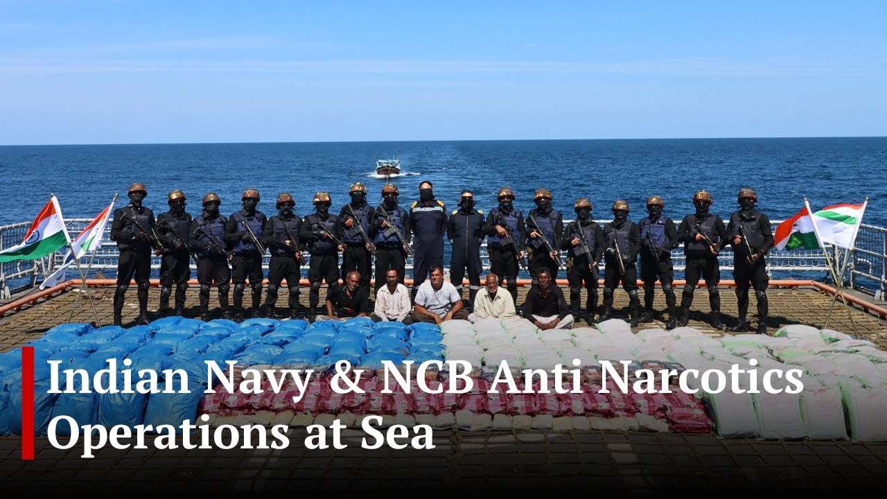 Indian Navy & NCB Anti Narcotics Operations at Sea