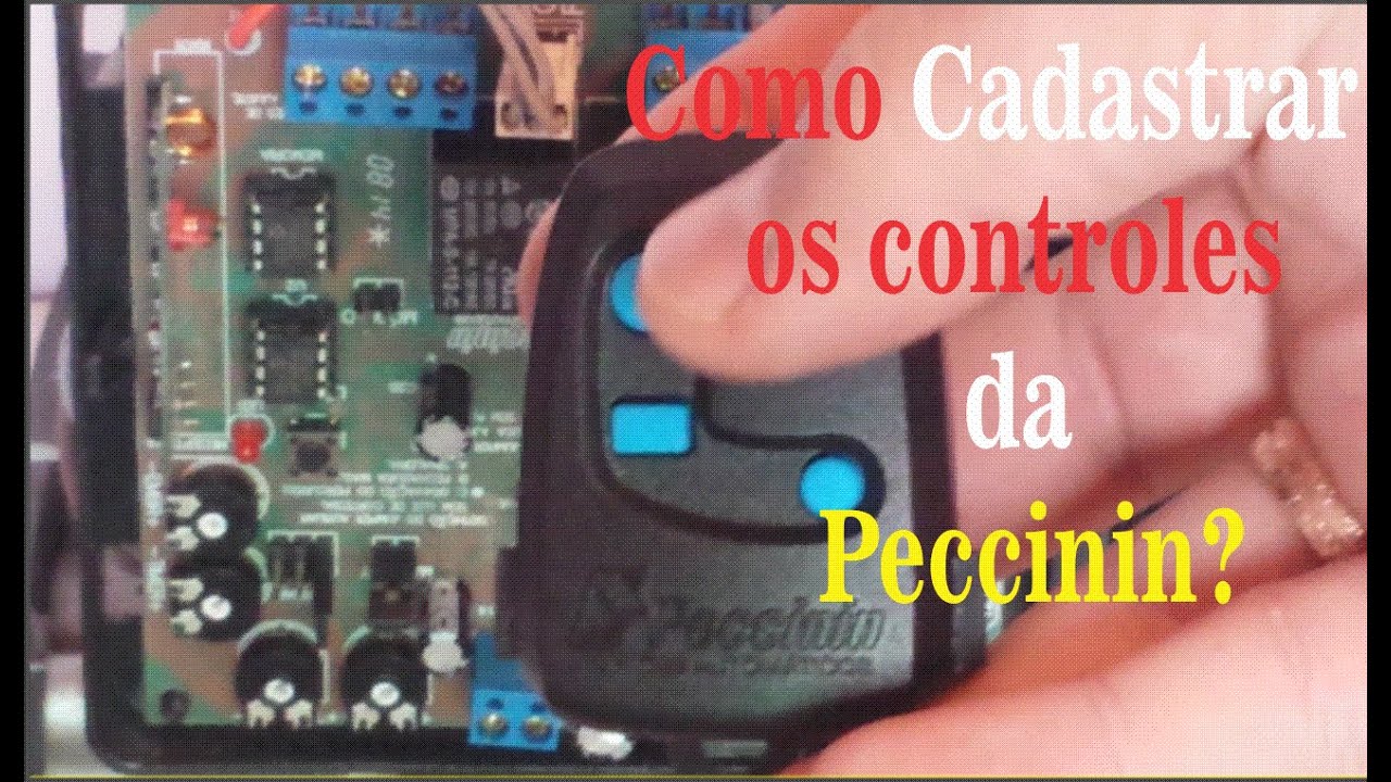 Como Cadastrar controle remoto da peccinin PASSO a PASSO na Placa Eletronica - Eletrônica Fácil