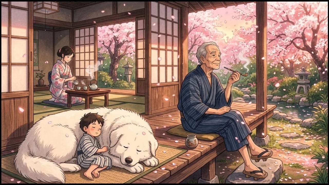 Spring Blossoms with Grandpa at the Old House | Ghibli Style Healing Animation#lucaghibli