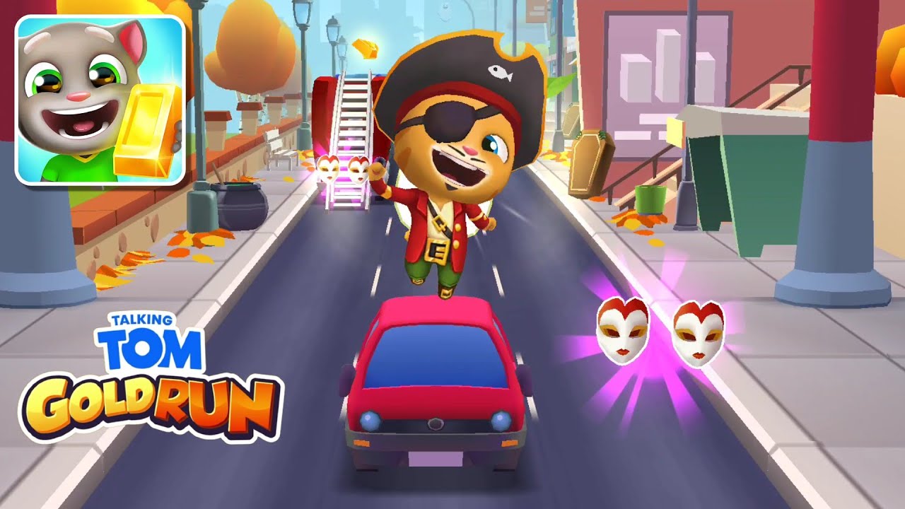 Get Ready For A Masquerade Ball Halloween With Talking Tom Gold Run's Pirate Ginger!