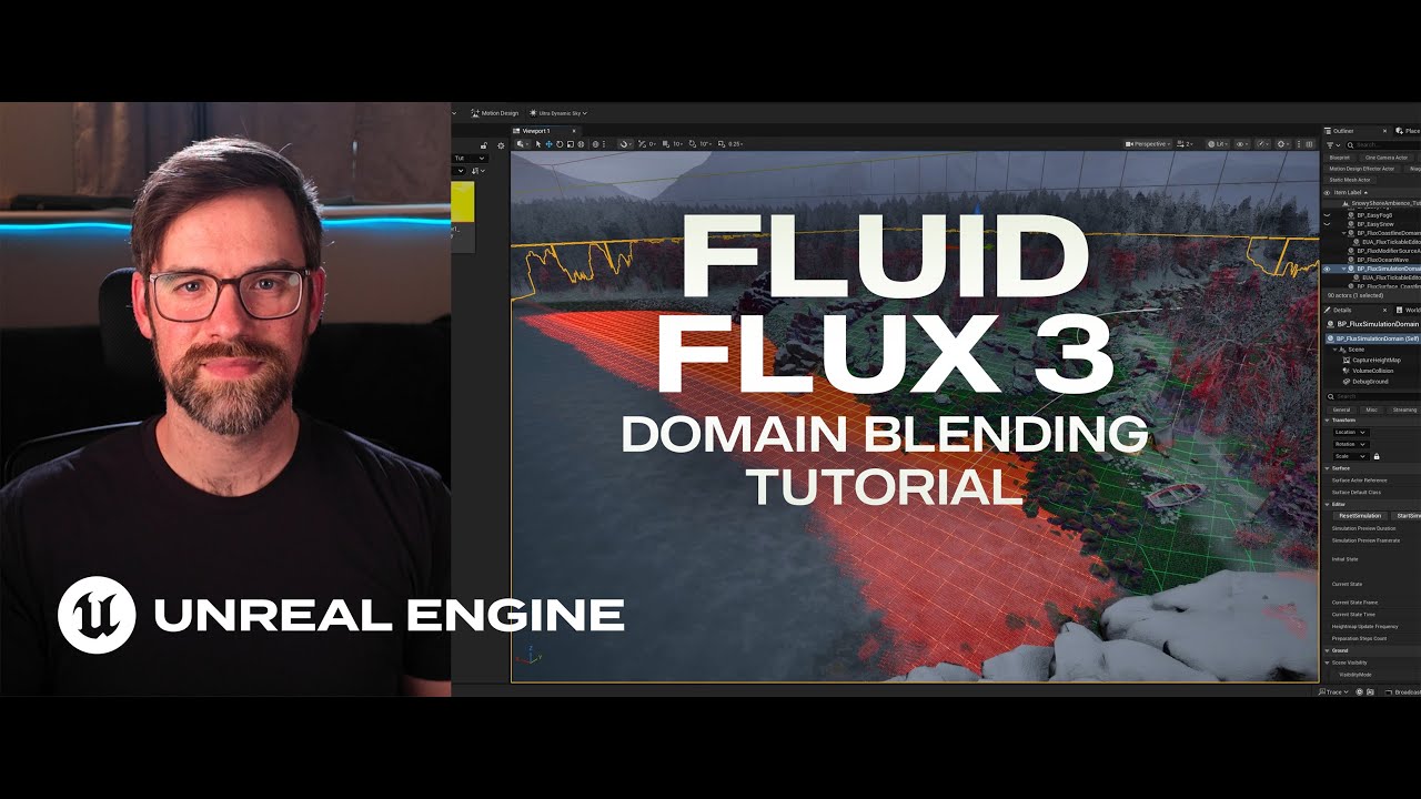 Creating Perfectly Blended Domains  // Fluid Flux 3 Simulation Tutorial in Unreal Engine 5.6