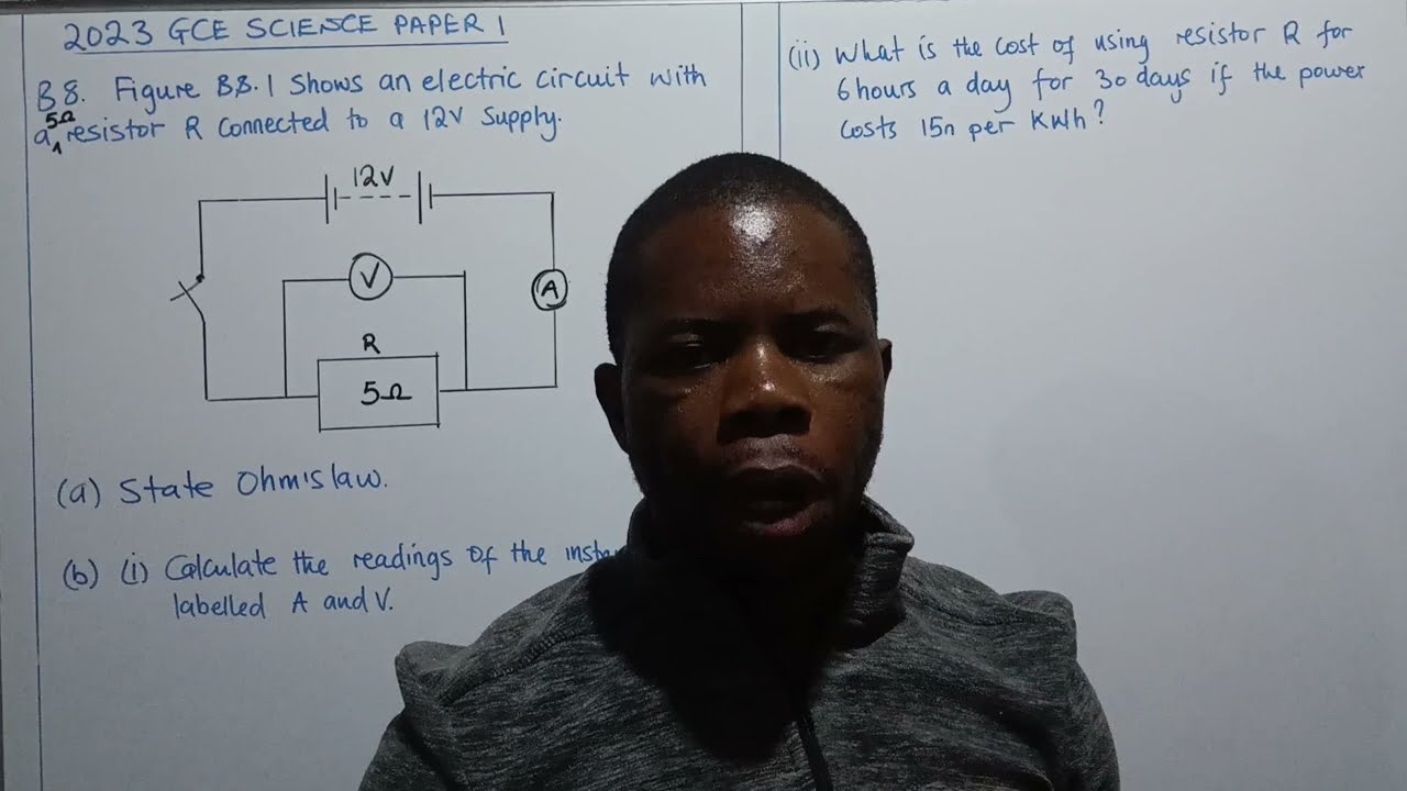 2023 Science paper 1 question on Electricity