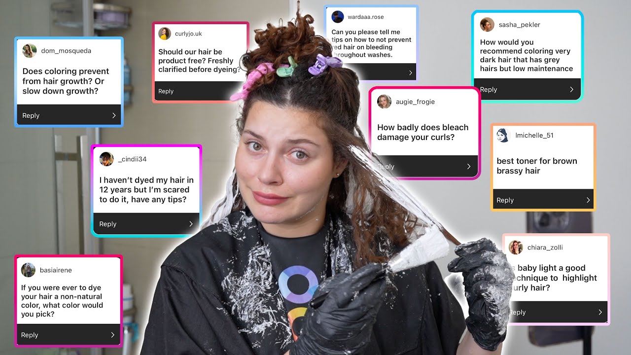 GIVING MYSELF A HAIR COLOR MAKEOVER + ANSWERING YOUR QUESTIONS ABOUT HAIR COLOR ON CURLY HAIR