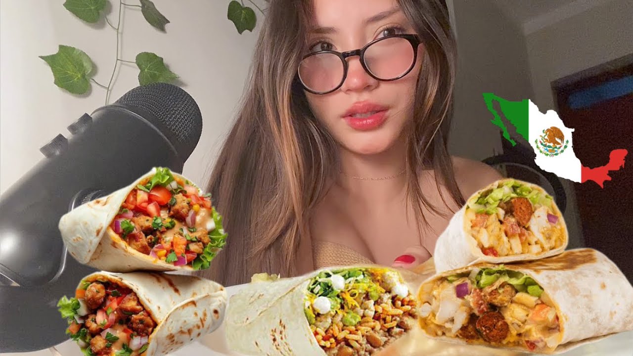ASMR PROBANDO BURRITO MEXICANO 🌮 🇲🇽 MUKBANG
