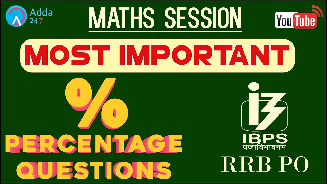 IBPS RRB PO | Percentage Tricks | Maths |  Online Coaching for SBI IBPS Bank PO