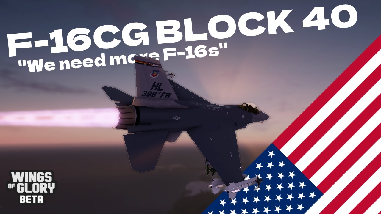 F-16CG Block 40 In Wings Of Glory Roblox! | Gameplay + Review + Tips