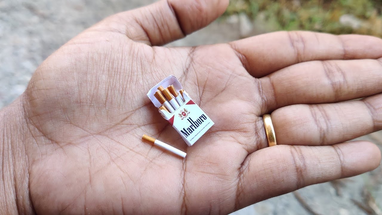 DIY Realistic Miniature Cigarette Box Tutorial | Easy DIY | 2 way Cigarettes | No Polymer Clay!