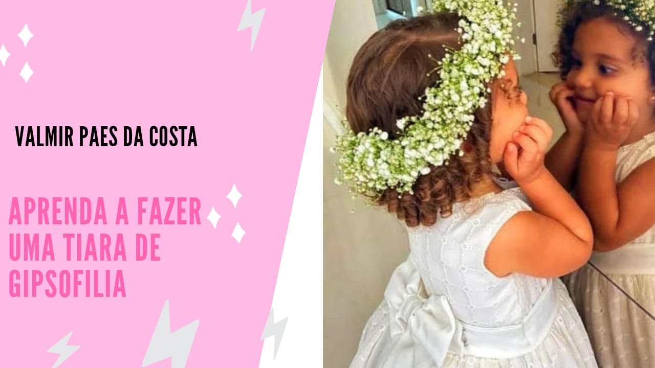 Aprenda a fazer uma tiara/coroa de Gipsofila (tambem conhecido como mosquitinho)