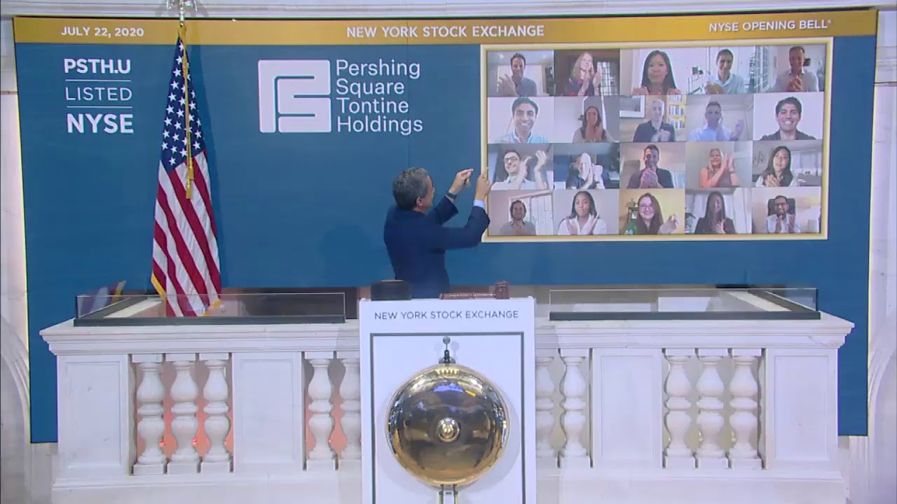 Pershing Square Tontine Holdings, Ltd. (NYSE: PSTH.U) Virtually Rings The Opening Bell&reg;