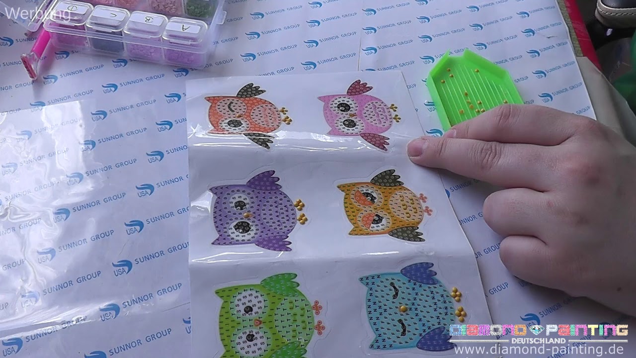 Produktvorstellung Diamond Painting Sticker Eule