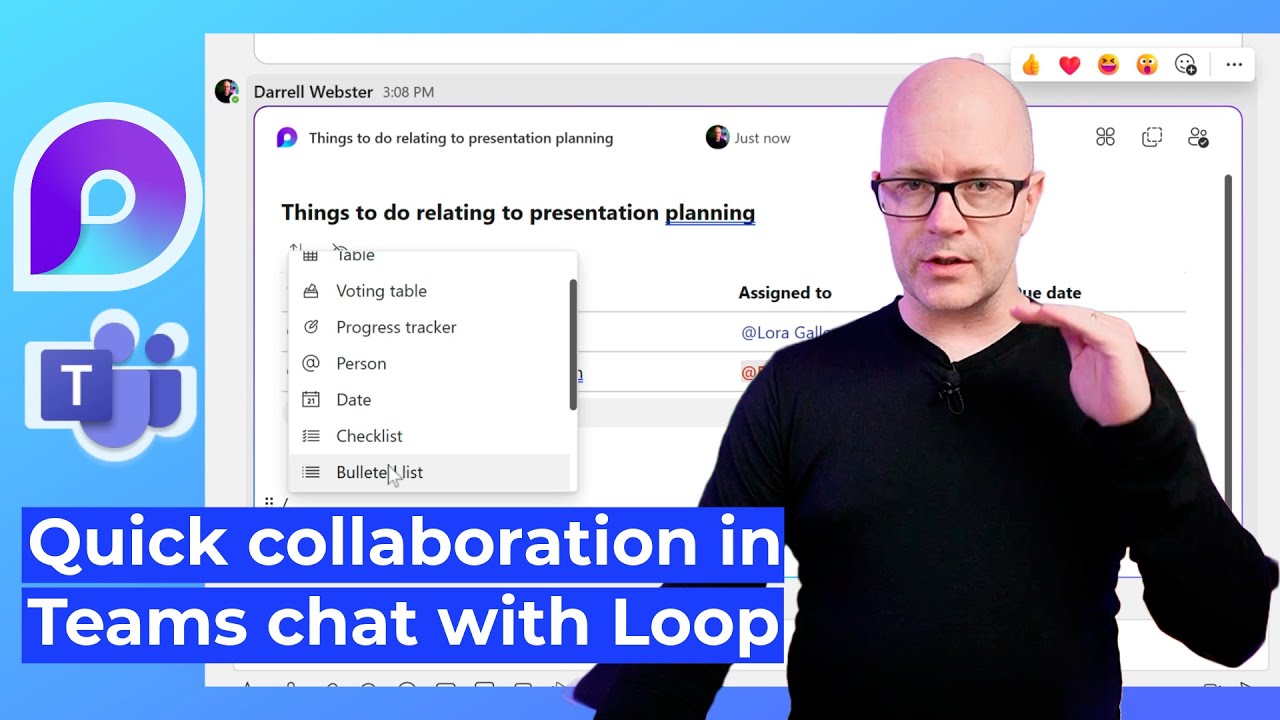 Быстрое взаимодействие в потоке с помощью Loop и чата Teams