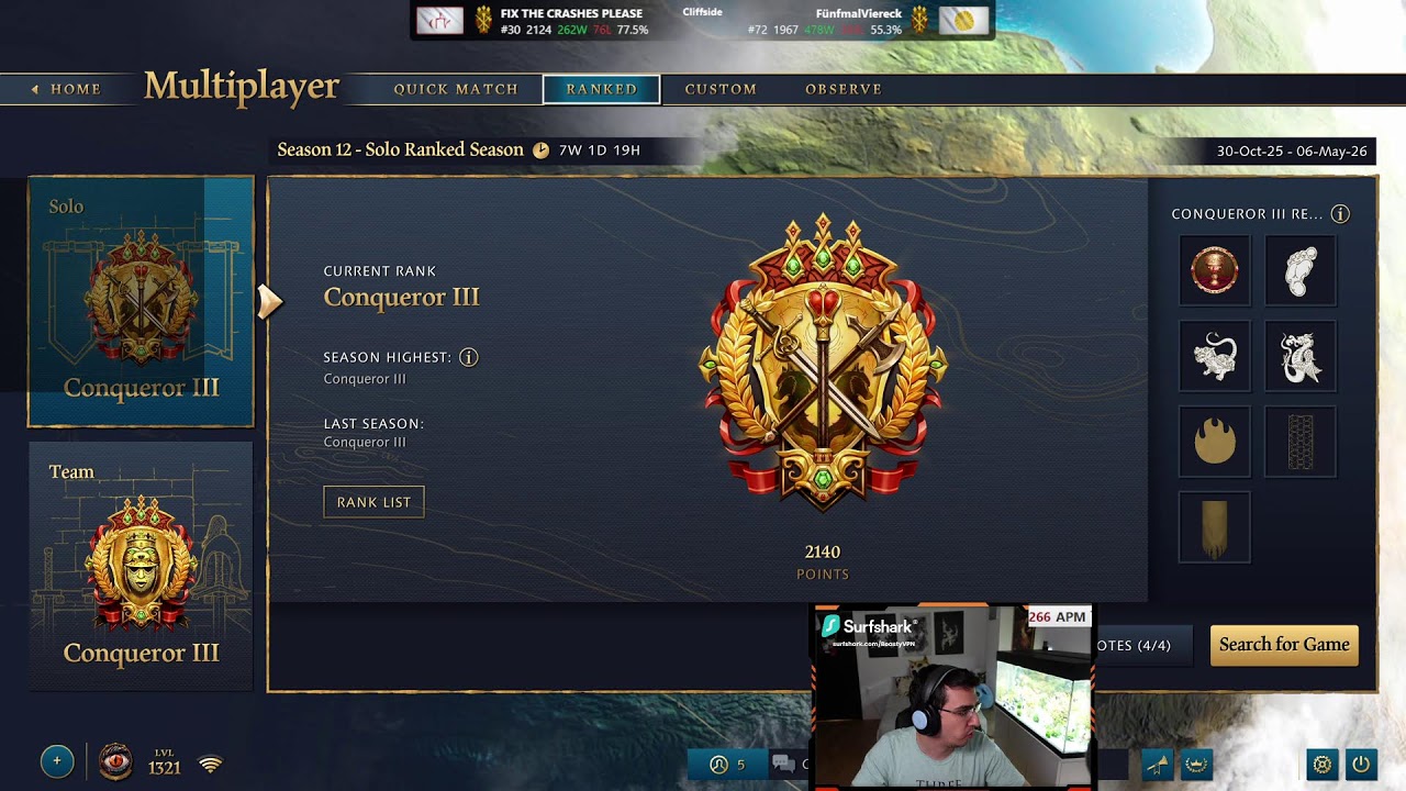 Golden Horde Guide, Gold FFA @ 8 PM, Qualified for HSC & MOAR