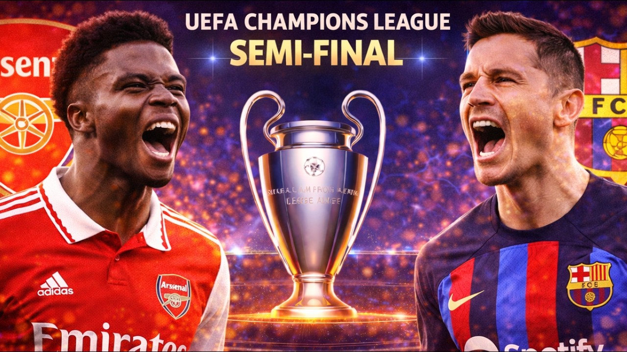 FIFA 23 - Arsenal vs FC Barcelona | UEFA Champions League Semi Final [4K60]