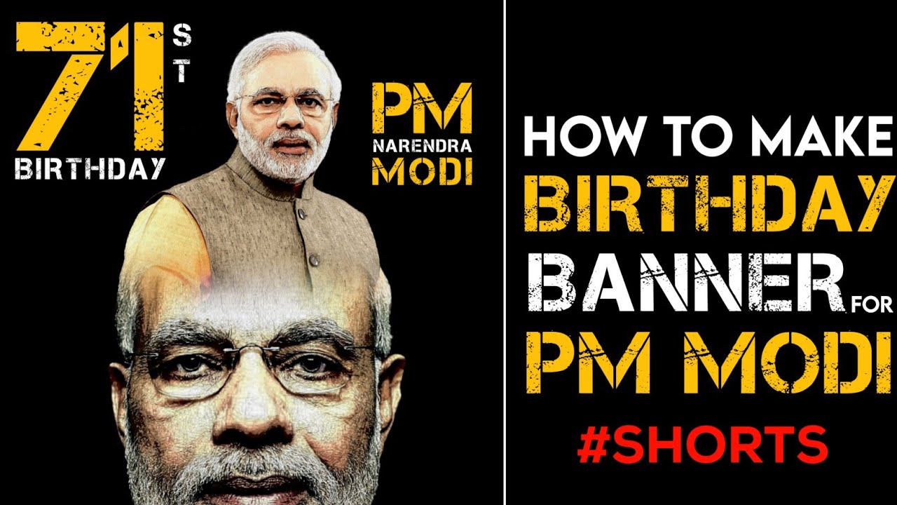 How To Make Birthday Banner For PM Narendra Modi | How To Make Happy Birthday Banner | #shorts
