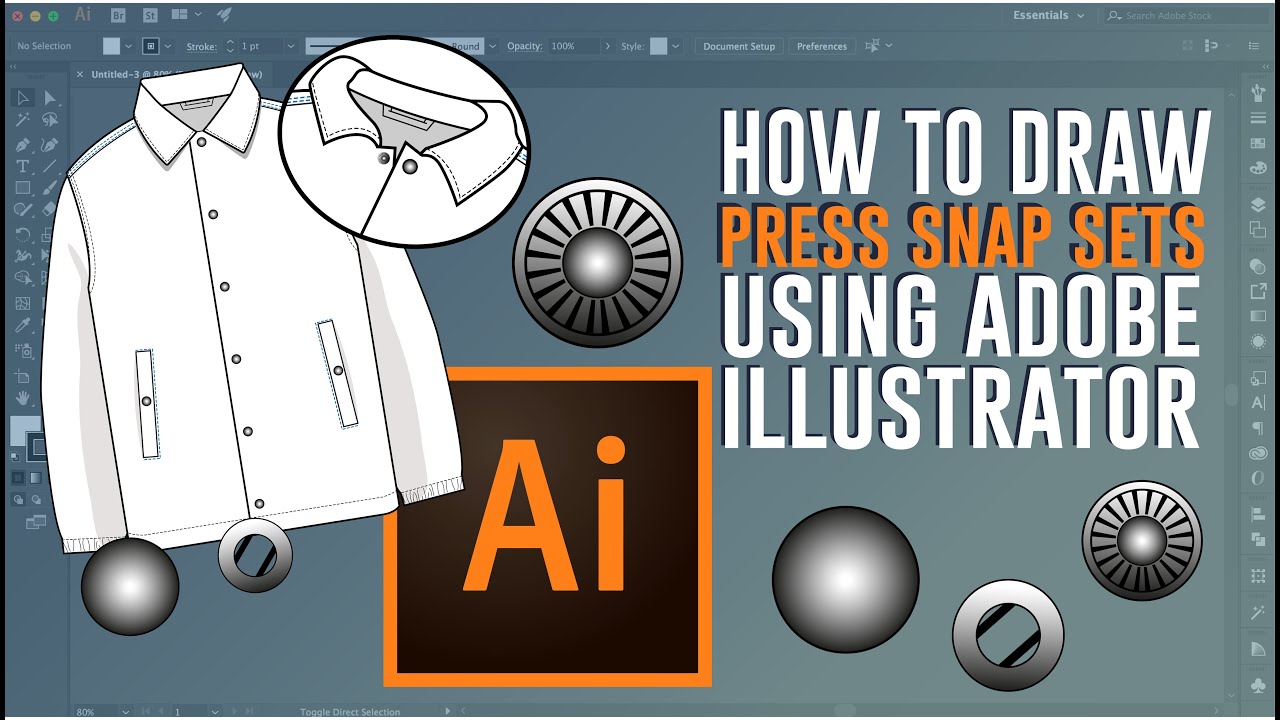 how to draw a press snap using adobe illustrator
