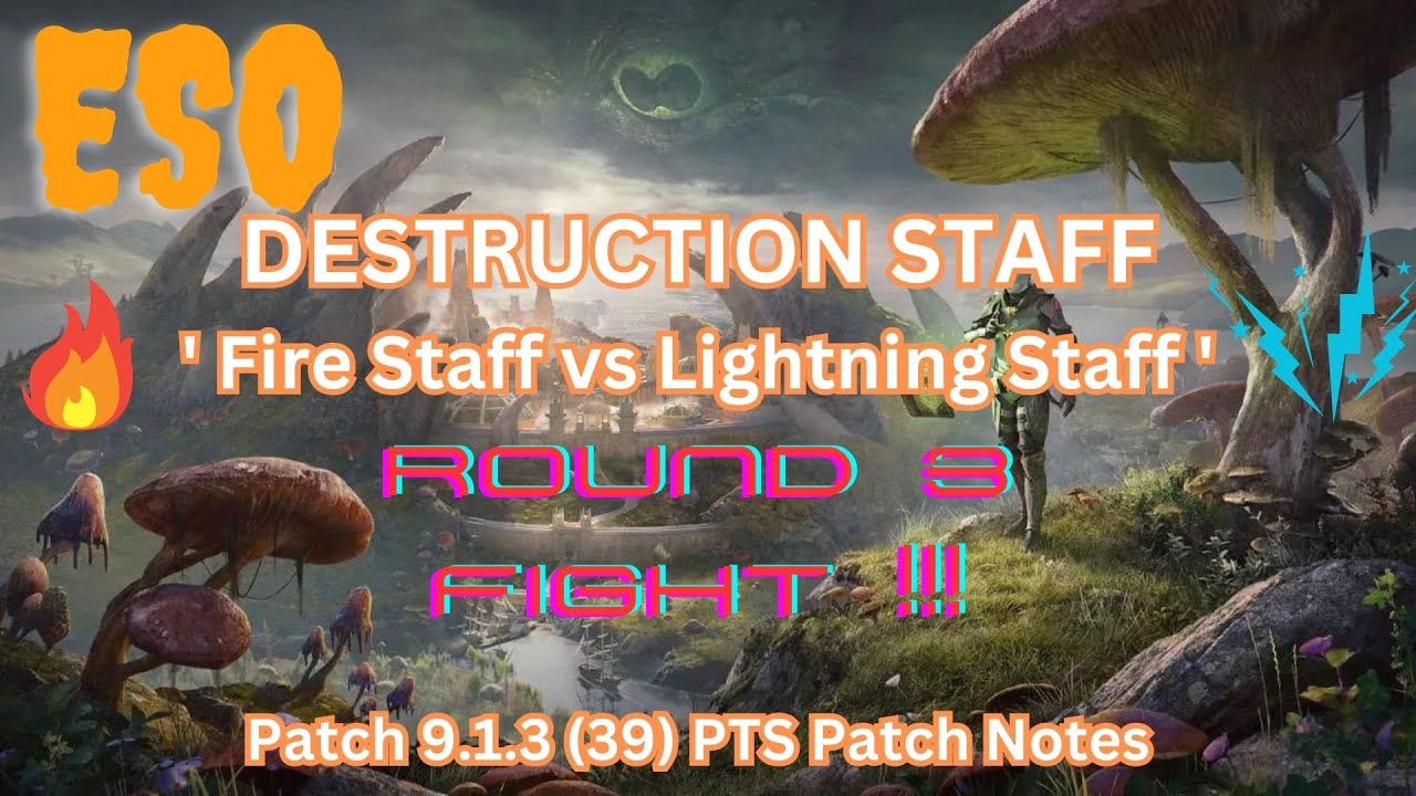 ESO Update 39 PTS Patch 9.1.3 Update for Destruction Staff Passive Changes