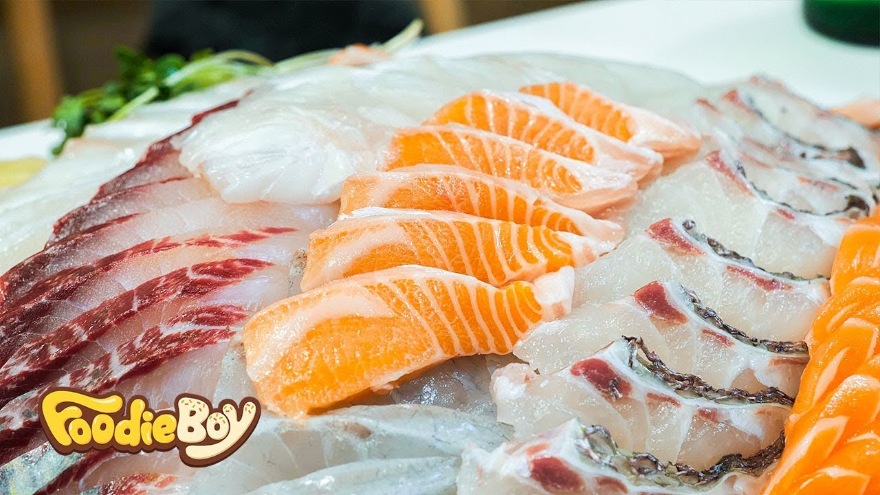 Assorted Sliced Raw Fish - Korean Street Food