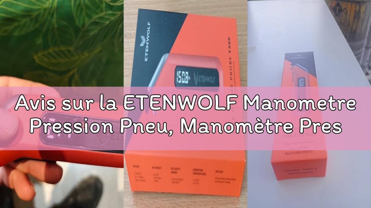 Avis sur la ETENWOLF Manometre Pression Pneu, Manomètre Pression Numérique de 0,20 à 13,79 Bars, Cal