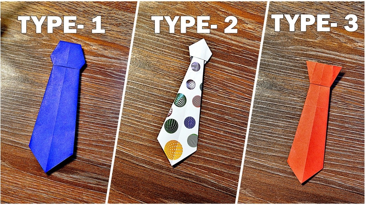 All 3 are for BEGINNERS | origami tie | paper tie | how to make paper tie