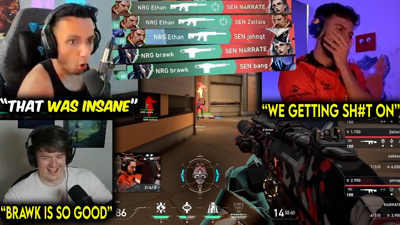 FNS, Tarik & Sliggy Reacts To NRG Destroying Sentinels For 43 Minutes Straight In VCT