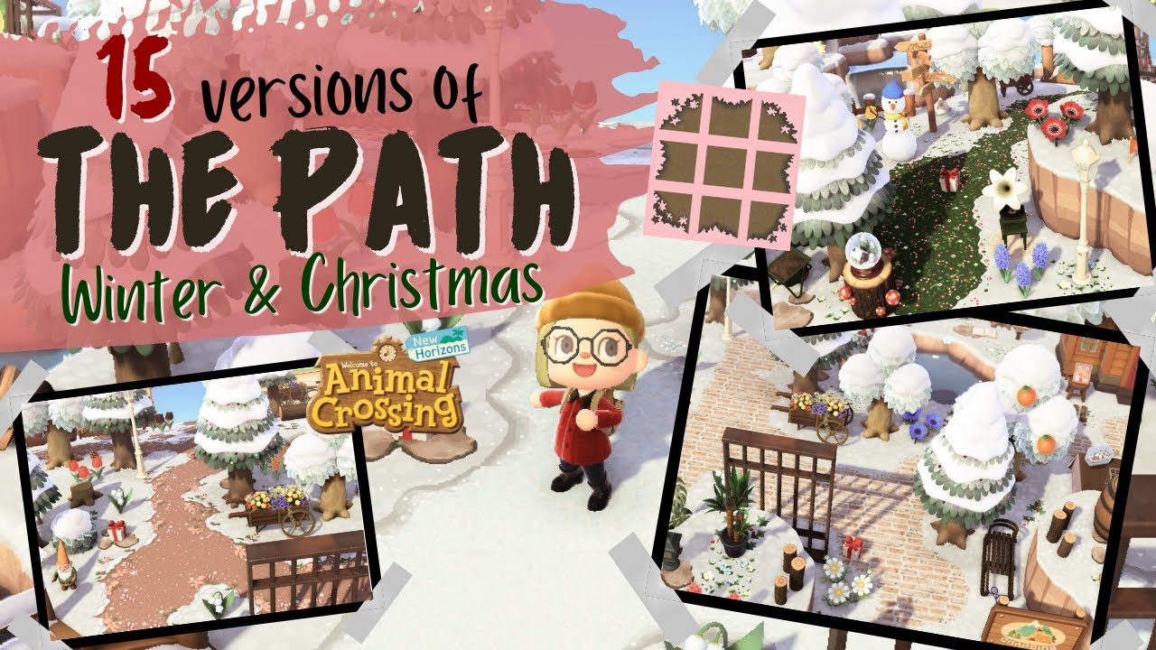 Trying 15 VERSIONS of THE PATH for WINTER & CHRISTMAS | Animal Crossing: New Horizons