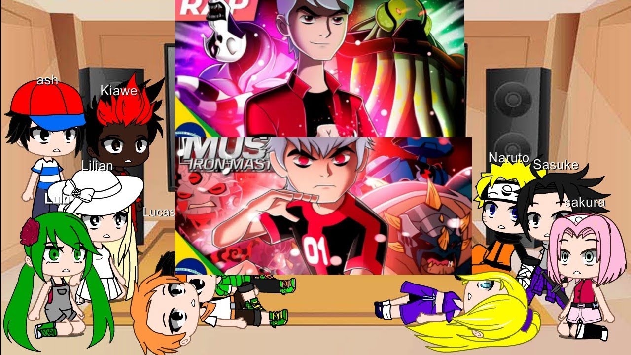 Pokemon Ilha de a Lola e Narutoshipuden reagindo ao rap dos vilões do ben e o rap e o rap do Albedo